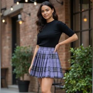 Plaid Purple Skirt